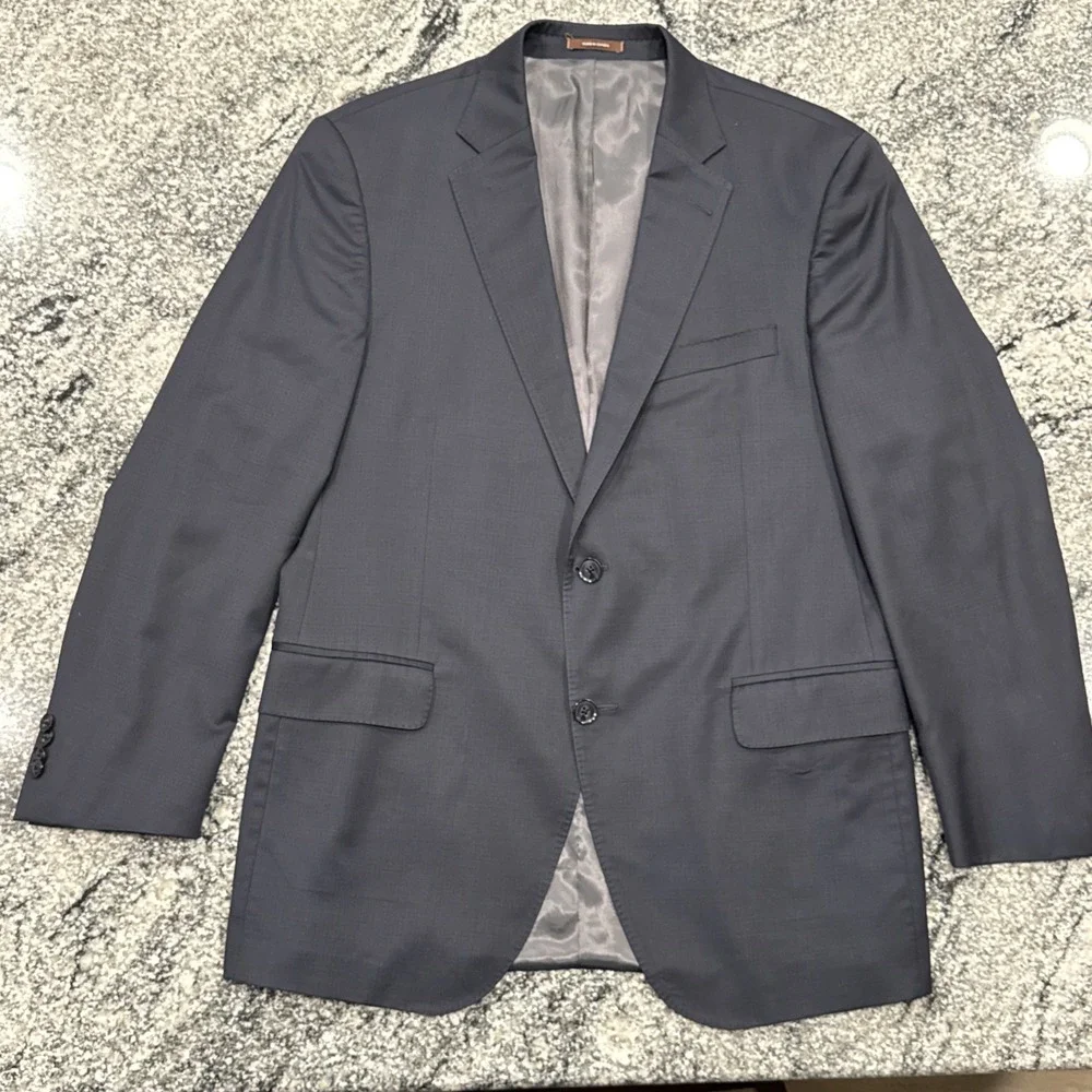Peter Millar Wool Blazer sport coat Size 42R Mens Navy #444